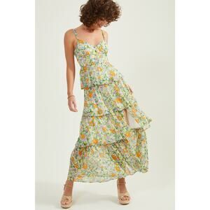 Noah Floral Maxi Dress ASTR The Label Midsummer Tiered Dress Women XS